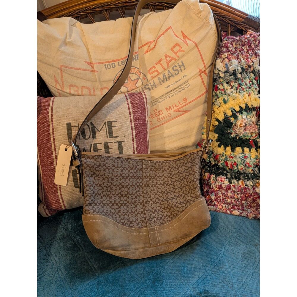 Vintage Coach Soho Signature Jacquard Shoulder Bag - F10945